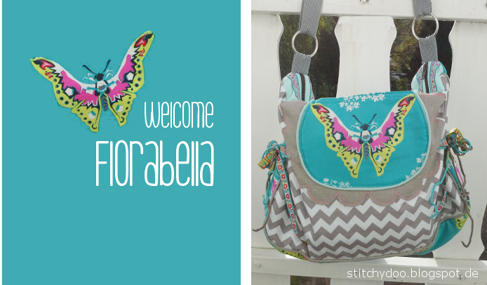 Florabella Tasche mit Schmetterling / Florabella bag pattern by jolijou