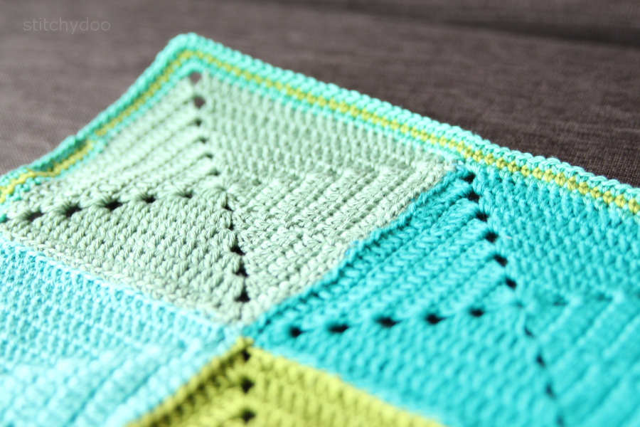 Häkeldecke - Rand häkeln // crochet blanket edging