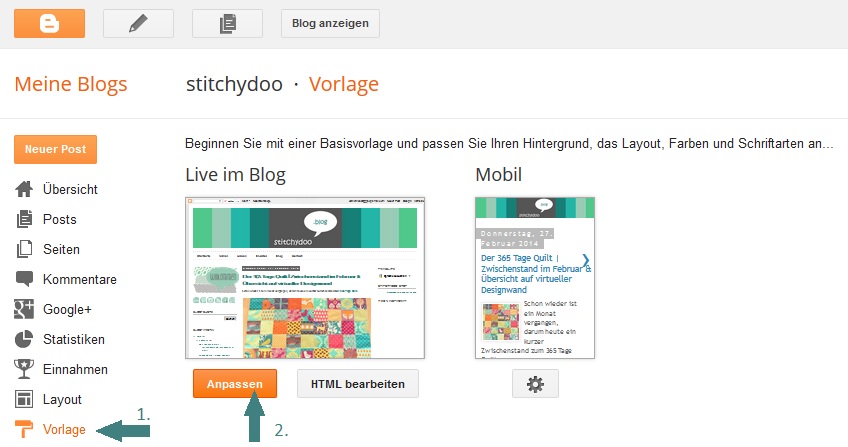 Blogger - Vorlagendesigner