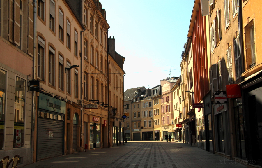 Thionville Innenstadt - leere Straßen