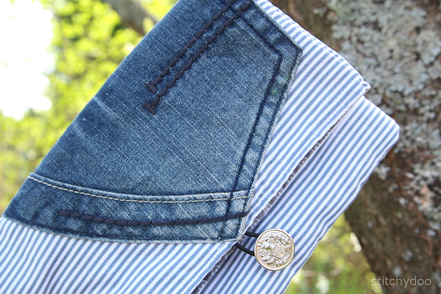 Taschenspieler 2 Sew Along | Clutch - casual mit Jeams und maritimer Note