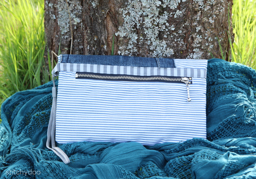 Taschenspieler 2 Sew Along | Clutch - casual mit Jeams und maritimer Note