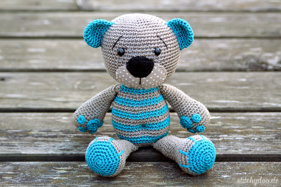 stitchydoo: Tummy Teddy | Gehäkelter Teddy mit ganz besonderen Details