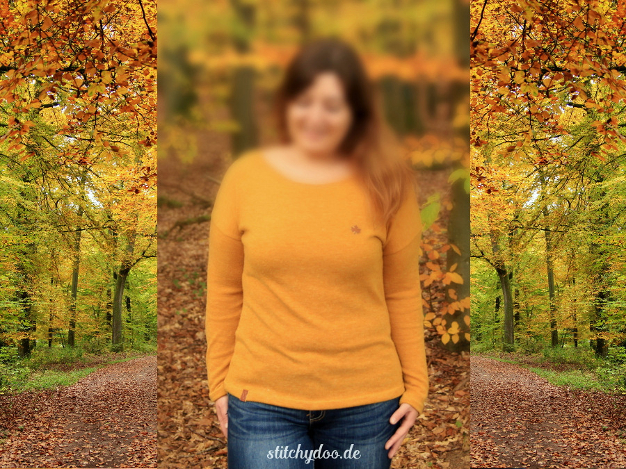 stitchydoo: Senfgelb durch den Herbst | Long Kimono Tee aus Strickstoff