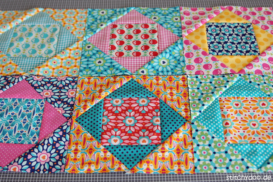 stitchydoo: Kunterbuntes Frühlings-Patchwork | Economy Block Quilt to be...