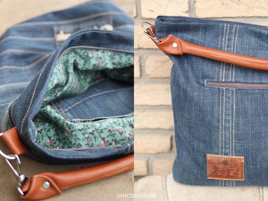 stitchydoo: Upcycling-Tasche Chobe | Jeans-Recycling par ex­cel­lence