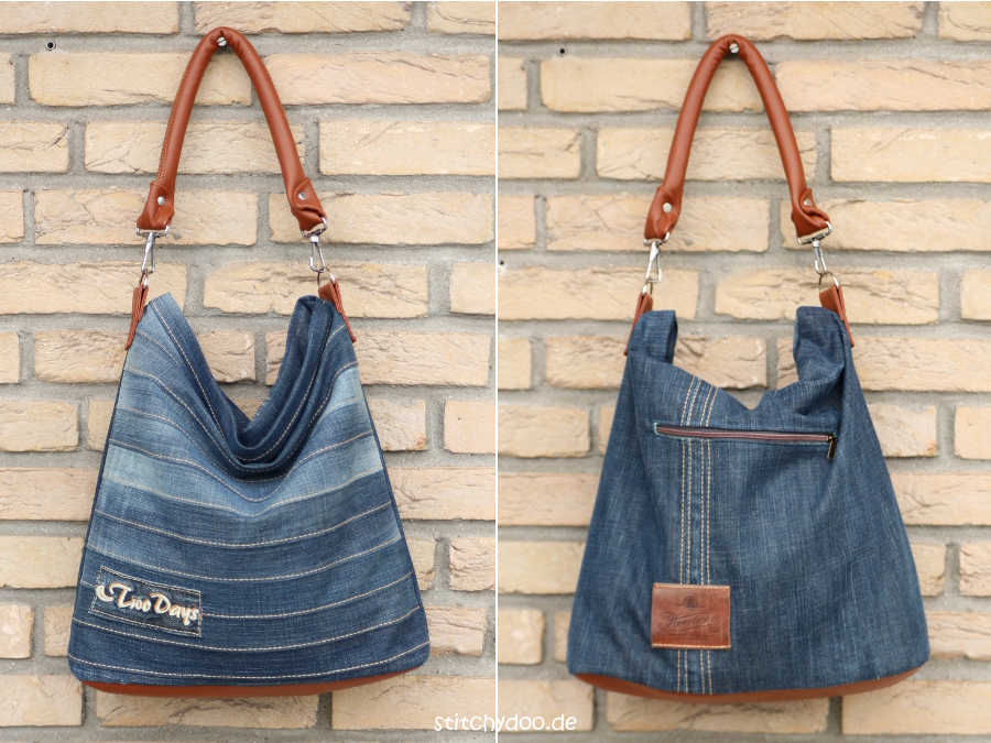 stitchydoo: Upcycling-Tasche Chobe | Jeans-Recycling par ex­cel­lence