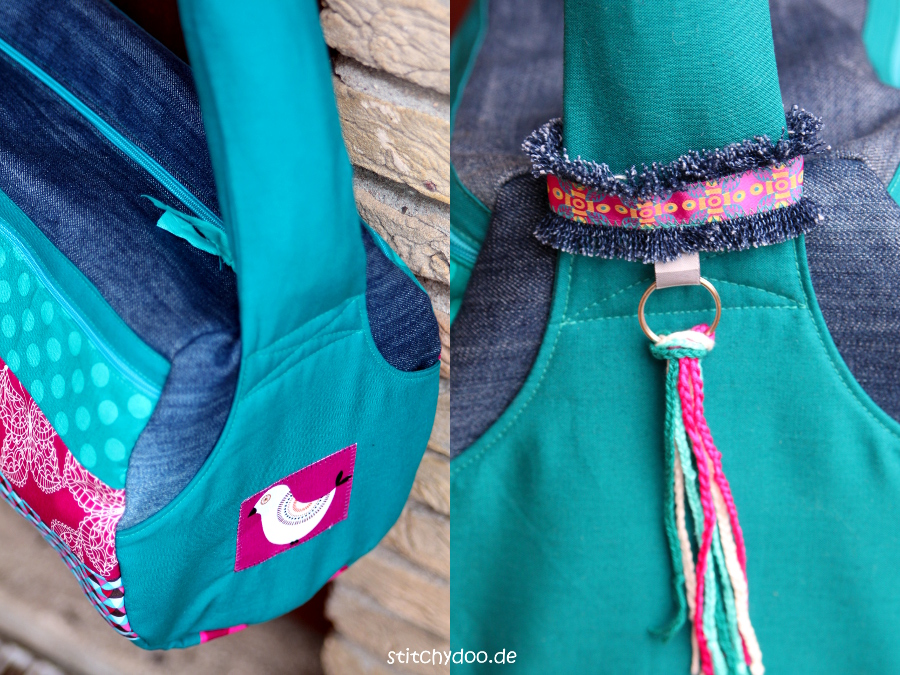 stitchydoo: Taschenspieler 3 Zylindertasche - Jeans-Recycling