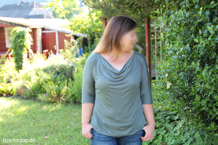 stitchydoo: Wasserfallshirt Top Béryl mit Ärmeln | #sewalongtopbéryl