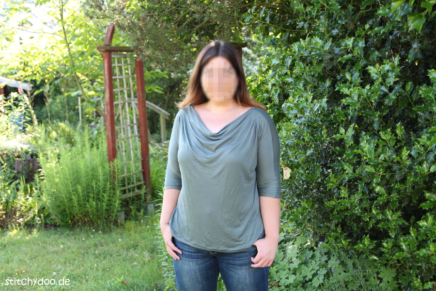 stitchydoo: Wasserfallshirt Top Béryl mit Ärmeln | #sewalongtopbéryl