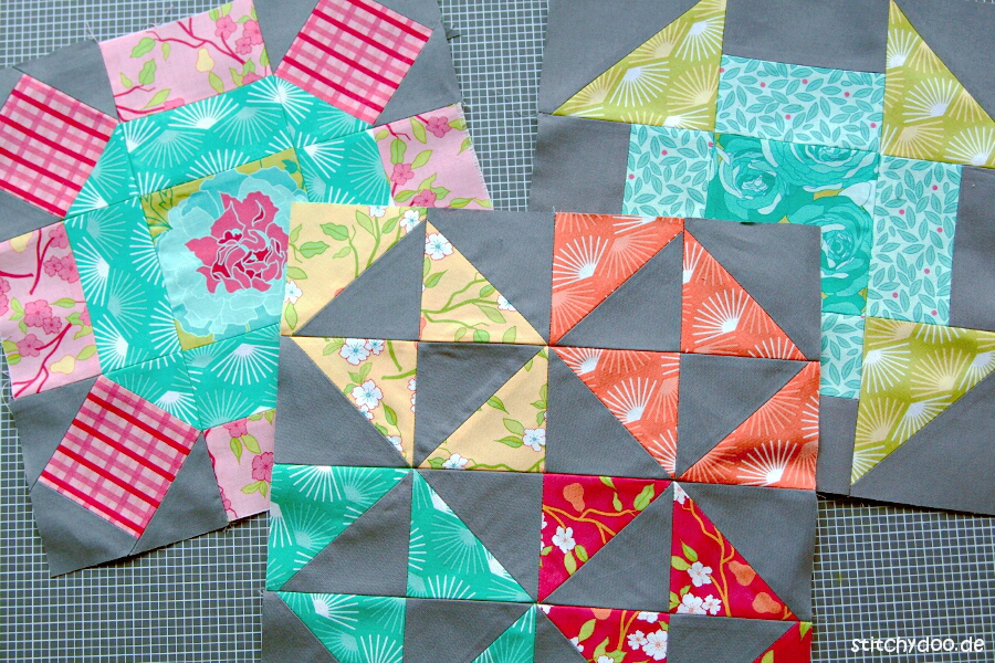 stitchydoo: Broken Dishes Patchwork Block - 6 Köpfe - 12 Blöcke Quiltalong Januar - März