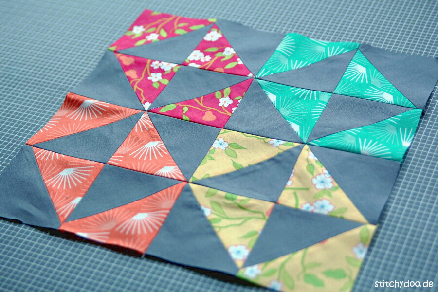 stitchydoo: Broken Dishes Patchwork Block - 6 Köpfe - 12 Blöcke Quiltalong