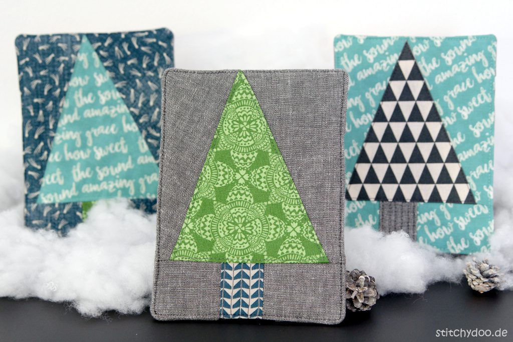 stitchydoo: Tutorial - Winterbaum-Stoffbilder mit Aufsteller {DIY gegen Novemberblues}