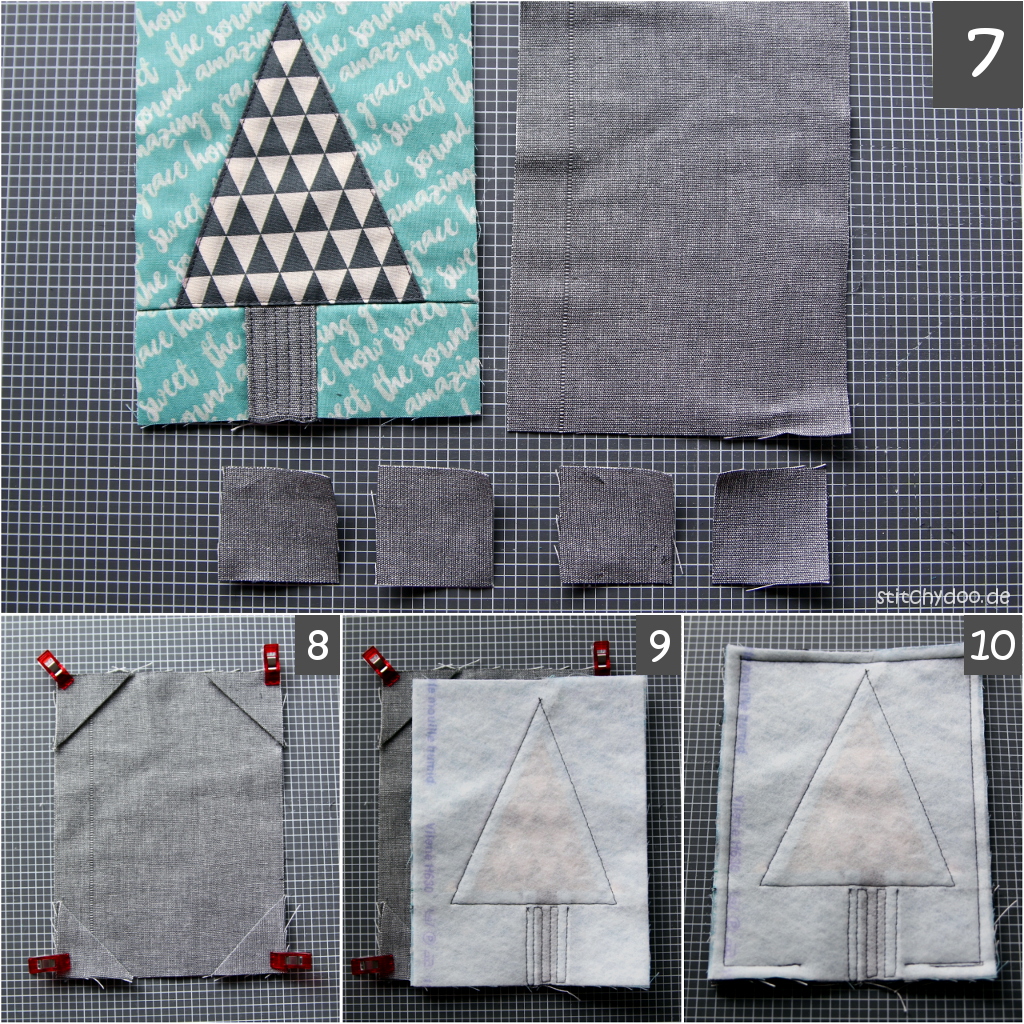 stitchydoo: Tutorial - Winterbaum-Stoffbilder mit Aufsteller {DIY gegen Novemberblues}